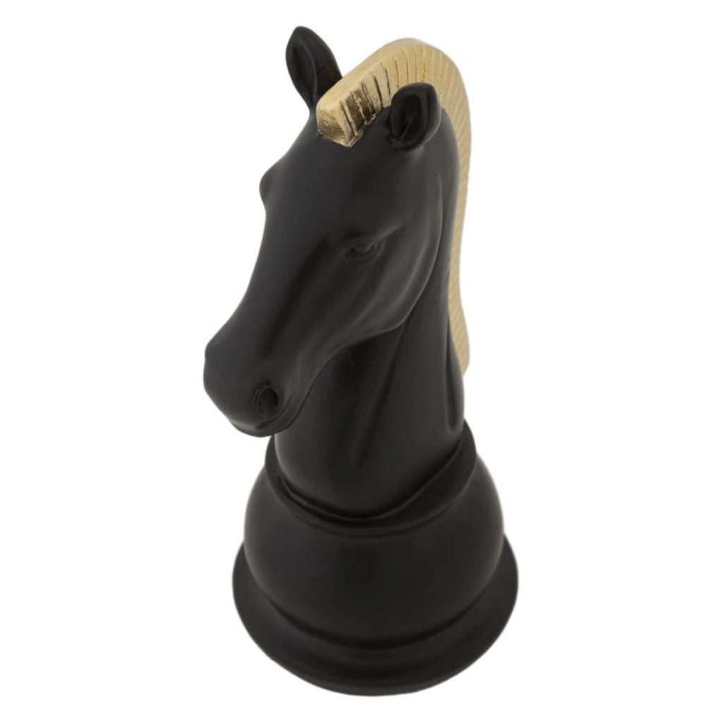 Scultura Scacchi 15, Nero, Poliresina, 10,5x8,5x19 cm