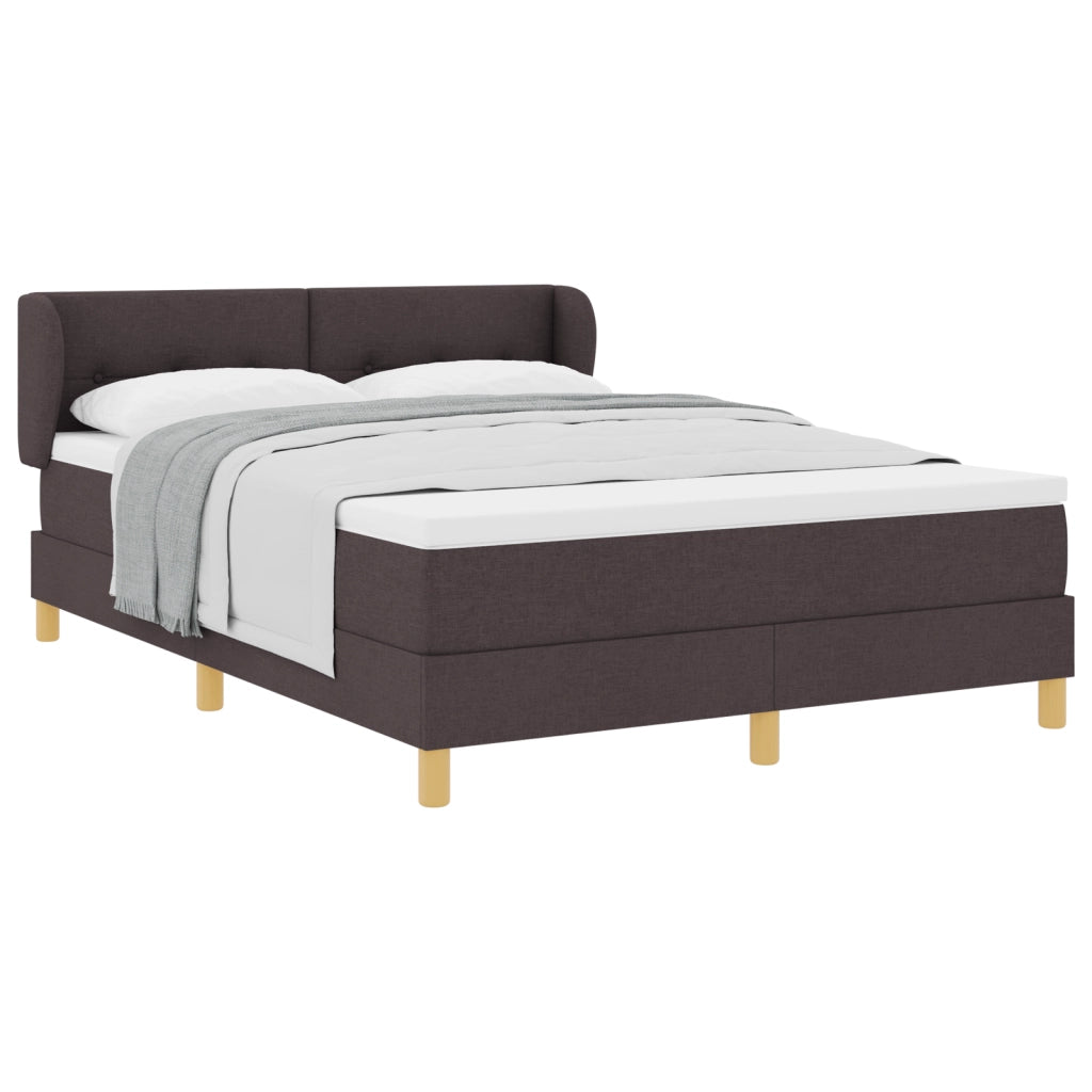letto a molle  con materasso marrone scuro 140x190 cm in tessuto