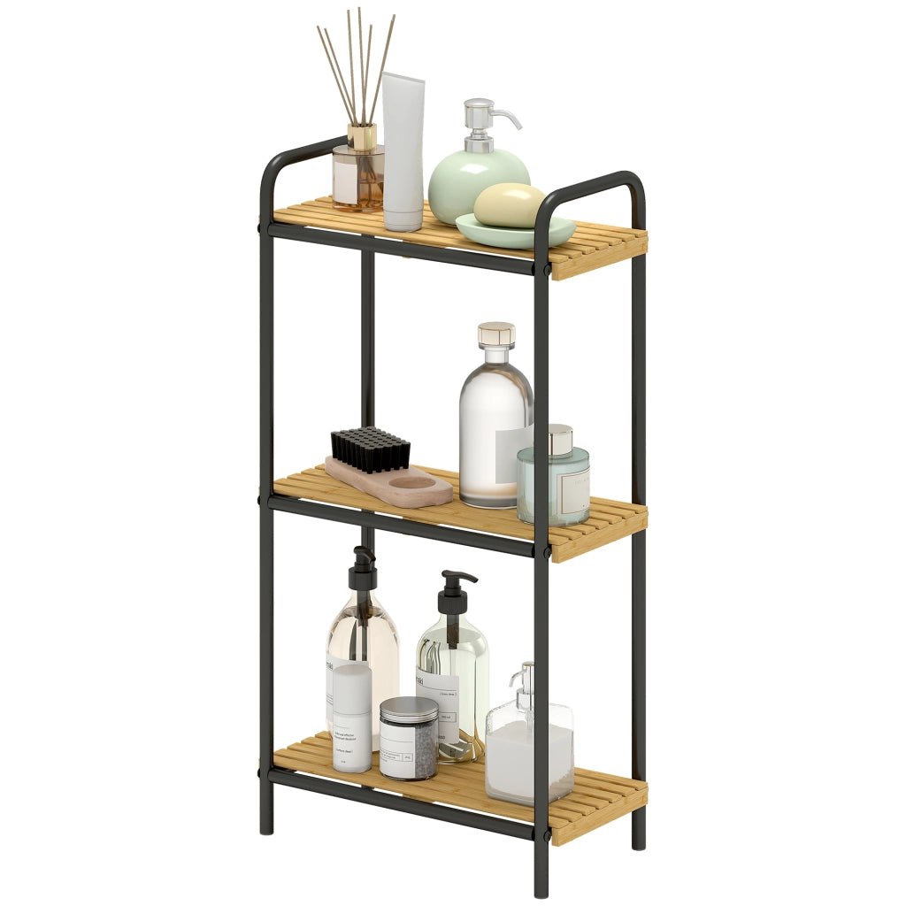 Ripiano Bagno Bamb¨´ 3 Ripiani Aperto ¨C zephmum ¨C 41.5x21.5x77.5 cm