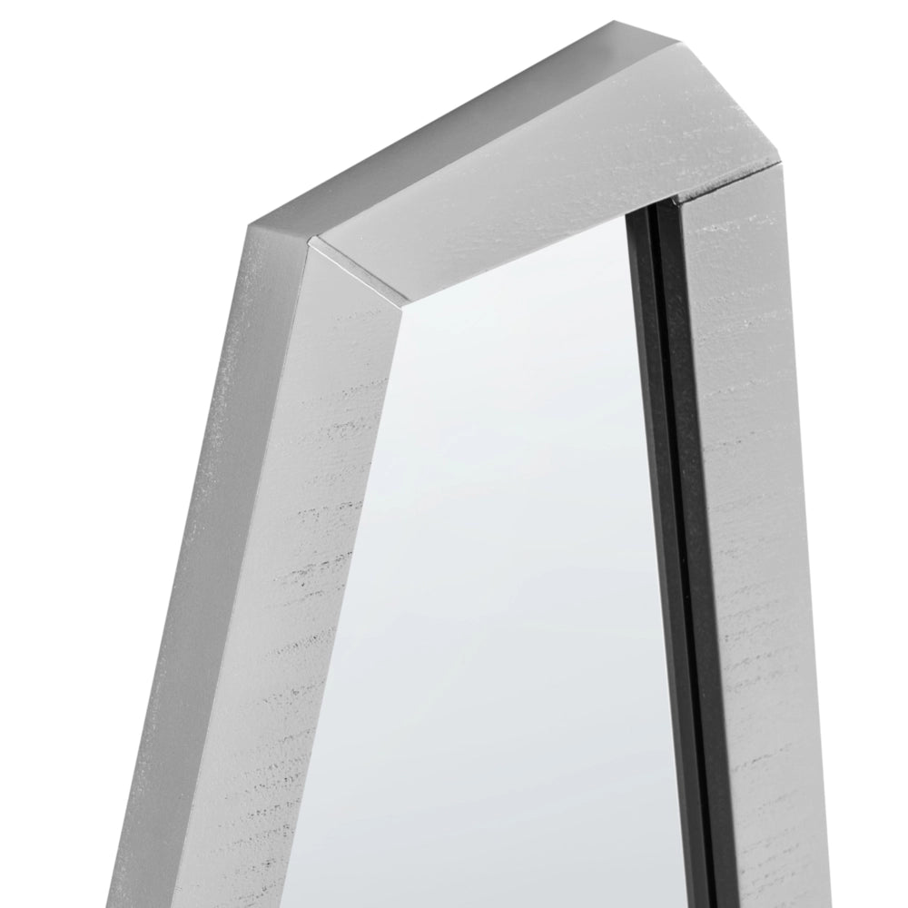 Specchio da parete sospeso con cornice in legno argentato grande per camera da letto soggiorno corridoio stile moderno