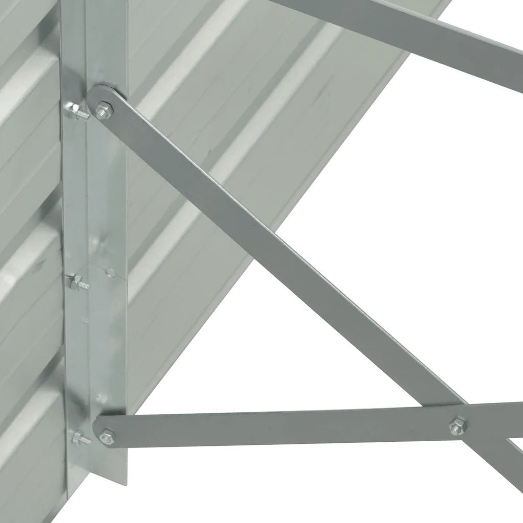 Fioriera per Giardino Antracite 100x40x77 cm in Acciaio Zincato 45732