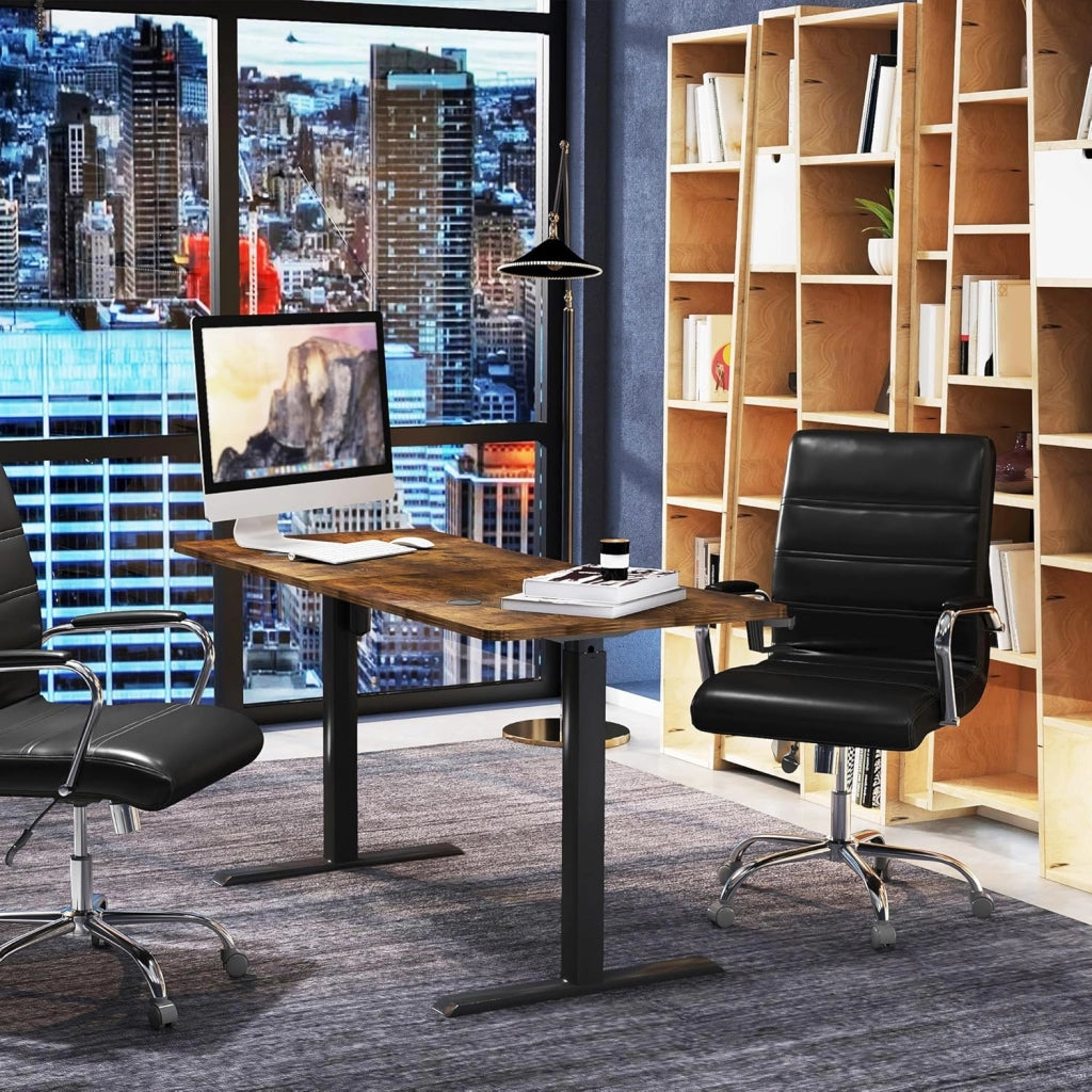 Scrivania regolabile in altezza, 160 x 60 cm, scrivania elettrica per computer, scrivania da ufficio con porta di ricarica di tipo C, gancio per cuffie e porta bevande, sedile elettrico, con