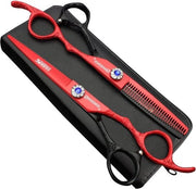 Scalpello per capelli 6 pollici a mano sinistra - attrezzo per tagliare e ridurre con acciaio 440c di alta durezza giapponese (2 pezzi)