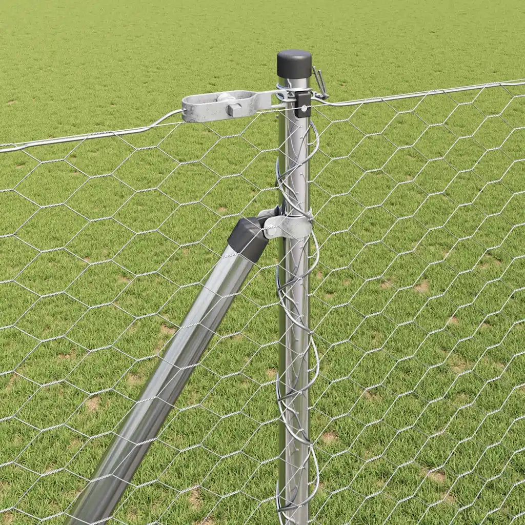 Palo della recinzione Argento 100 x 1,5 m (rete da 36 mm)