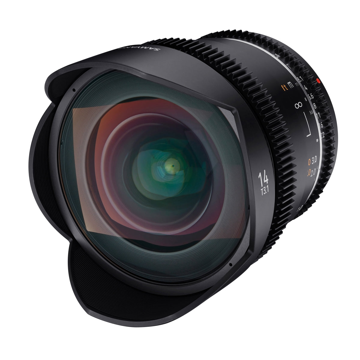 Obiettivo ultragrandangolare MF 14 mm T3,1 VDSLR MK2 – luminoso T3,1 compatibile con attacco Canon EF, lunghezza focale fissa 14 mm, Follow Focus, risoluzione full frame e APS-C 8K