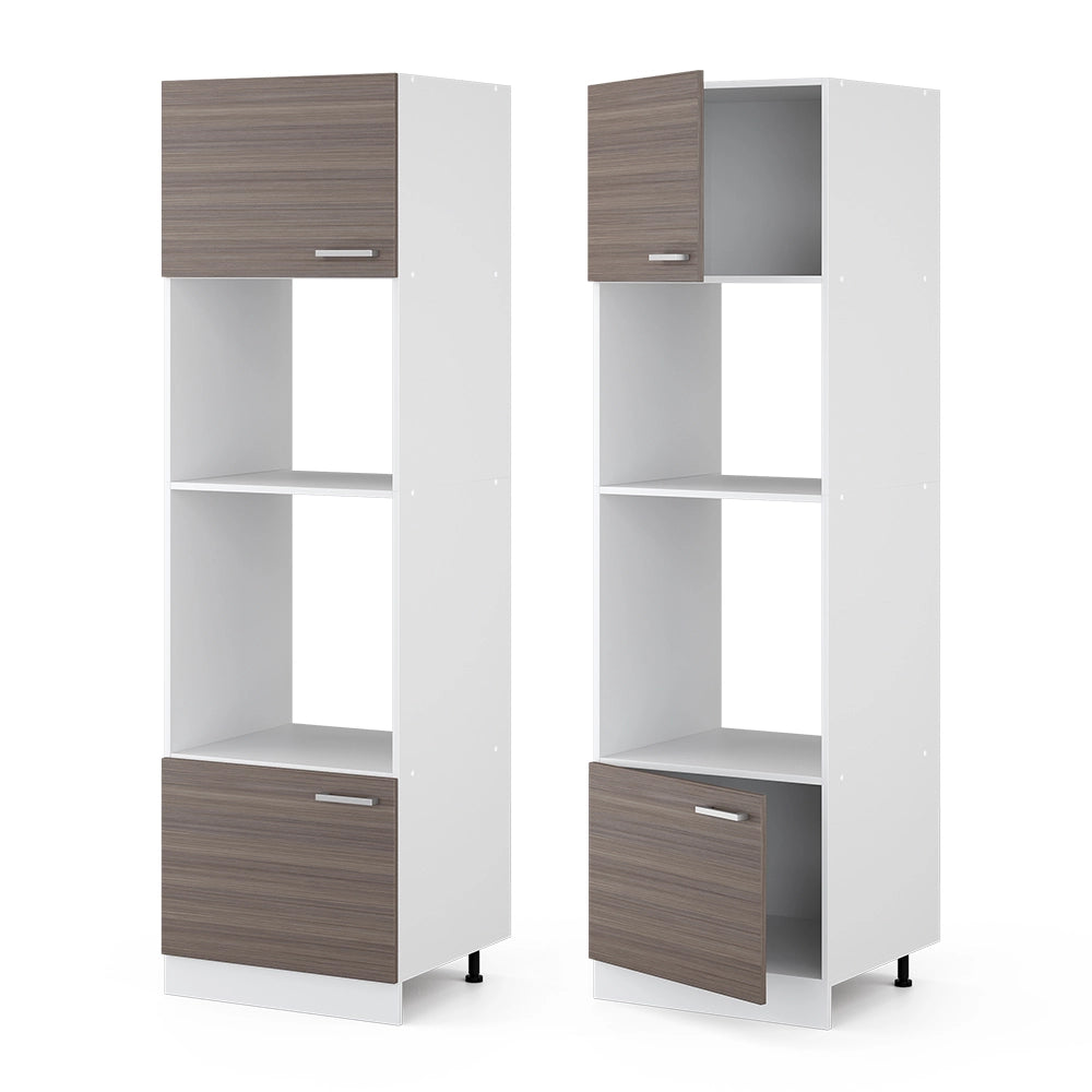 Vicco Dispensa universale Grigio 60 cm con ripiani e ante a giorno
