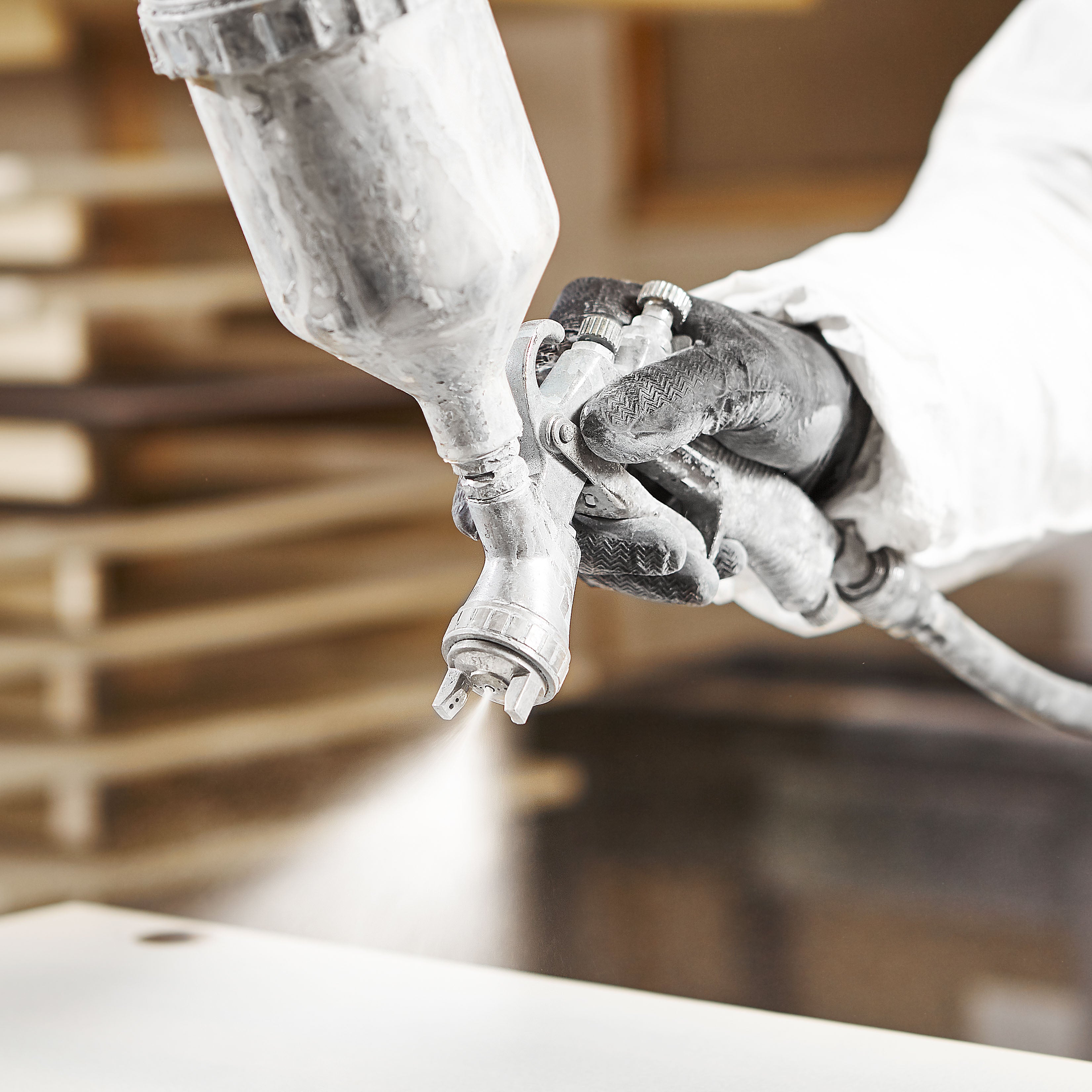 Pistola a spruzzo per verniciare LVLP 500ml Alluminio Serbatoio di alluminio, Ugello 1,4mm 1,5bar