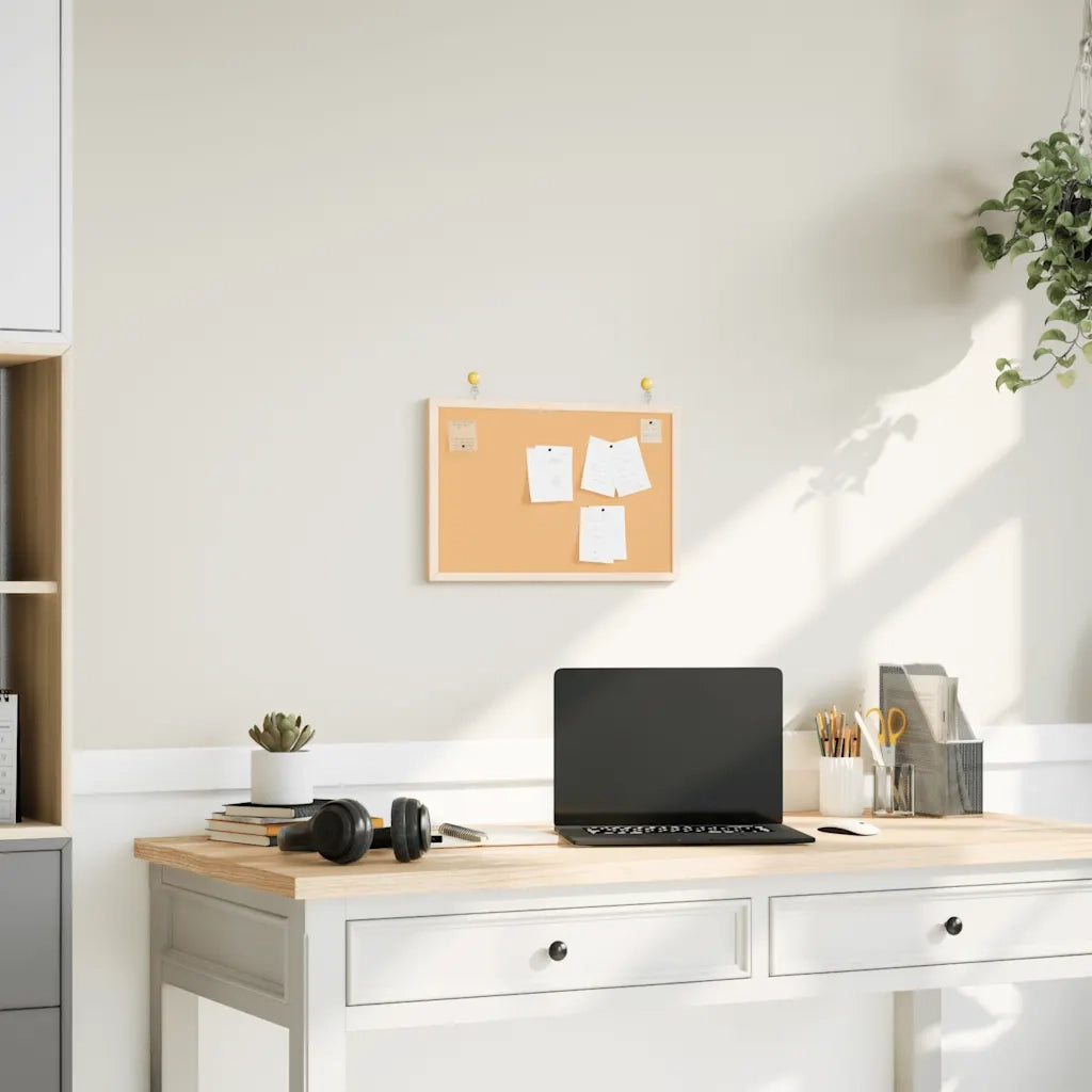 vidaXL Tavola in Sughero con Cornice Legno Massello di Pino 40x30 cm