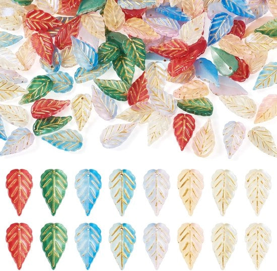 Set di 160 Foglietti in Vetro per Creare Gioielli in Diverse Colori