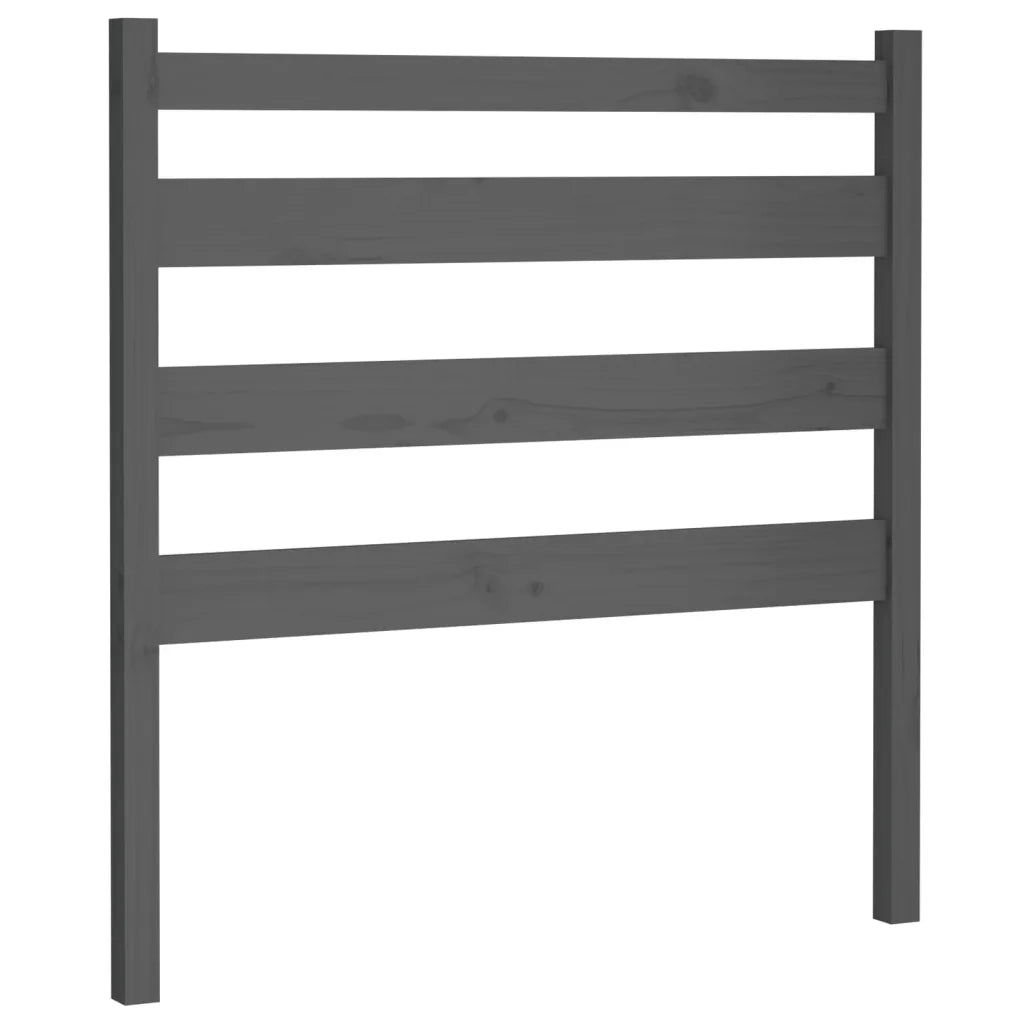 Testiera per Letto Grigia 96x4x100 cm in Legno Massello di Pino 818402