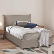 Andora, Letto Piazza e Mezza Contenitore Made in Italy, Grigio Tortora
