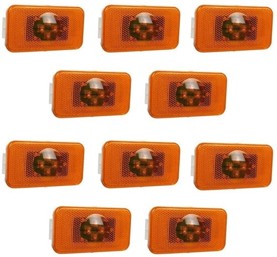 Segnalatore di posizione 24V - 10 pezzi - LED 4 LED - Luce color ambra - IP65 impermeabile - Adatto per serie V01V0 FH/FM - Lampada di segnalazione