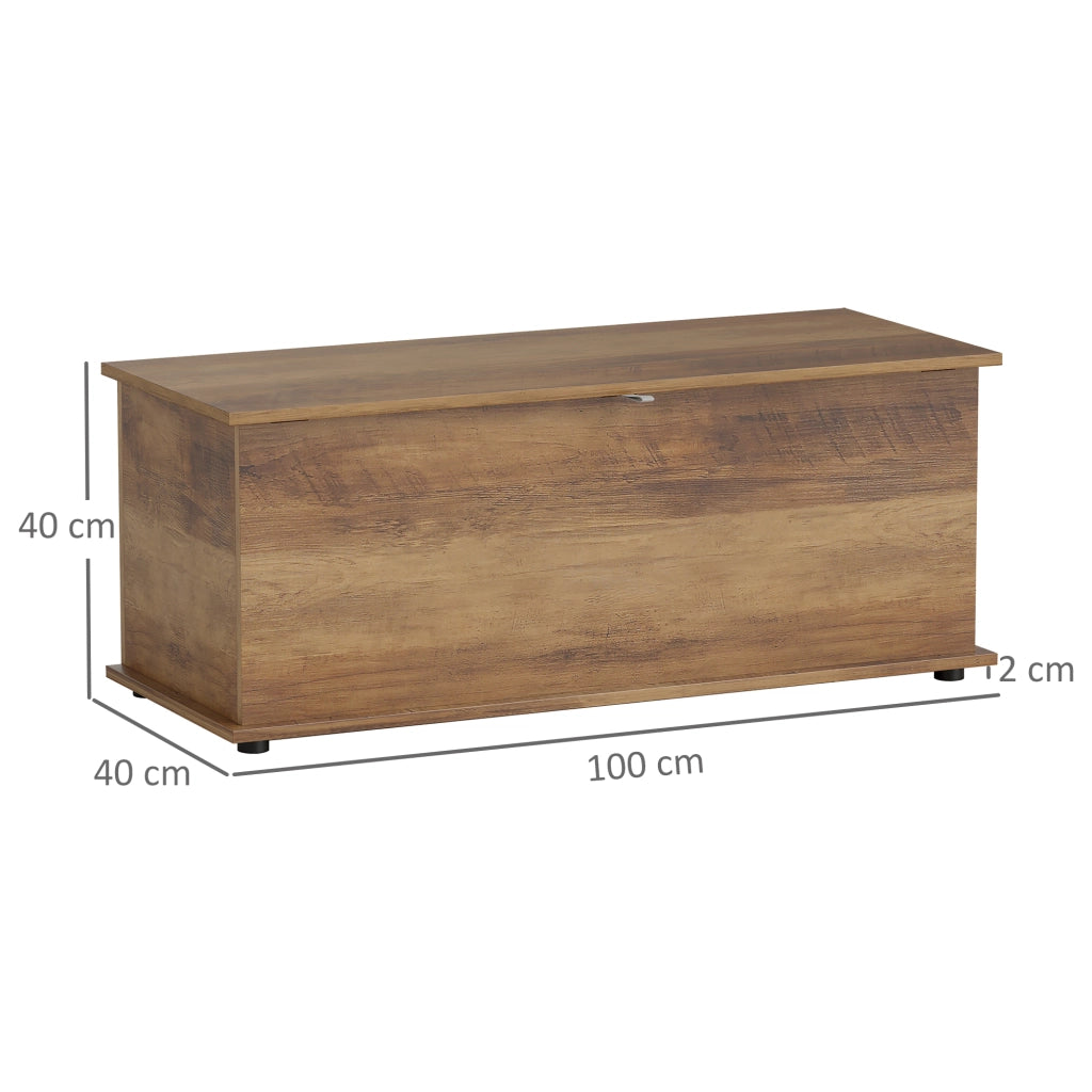 Panca Contenitore 100x40x40 cm Multiuso Capacità 113 L in Legno Ingegnerizzato