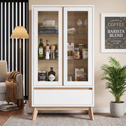 Mobile contenitore da cucina con ripiani regolabili, 80x40x150 cm, bianco, in truciolare
