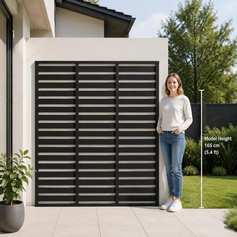 Fence Element WPC 180x180 Cm Black