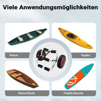 Carrello da trasporto pieghevole per kayak In alluminio Max 45 kg Per canoe e simili imbarcazioni