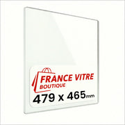 479 x 465 x 4 mm - Vetro per stufa a legna - vetro camino di ricambio - vetro per caminetto resistente al fuoco - France Vitre