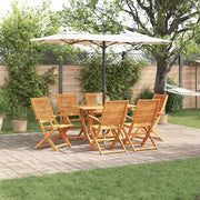Set da Pranzo per Giardino 7 pcs Marrone 3375757