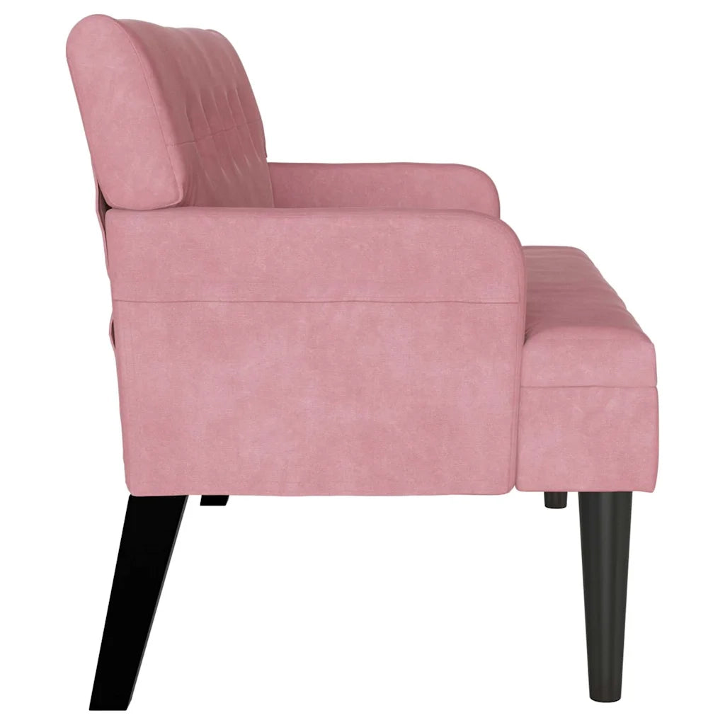 Panca Chesterfield Rosa 112 x 65,5 x 75 cm Velluto CFW6221305