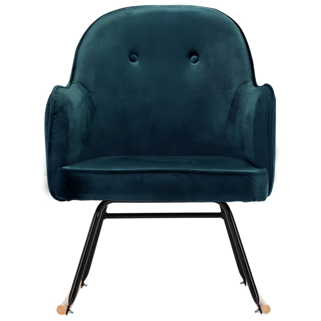 Sedia a Dondolo Blu in Velluto CFW5732376