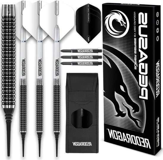 20 Grammi di Dardi di Tungsteno con Flittri Bianchi e Asta per Dardi Professionale