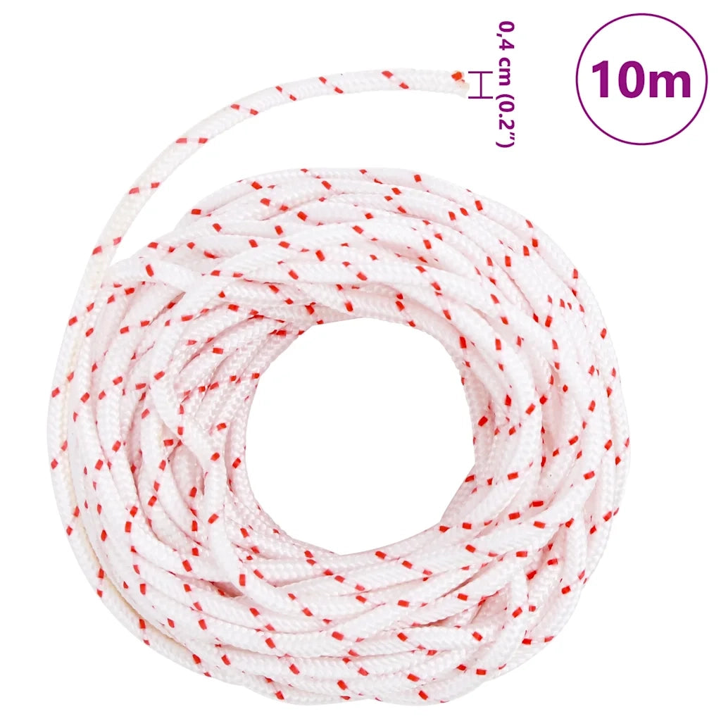 Fune di Avviamento a Strappo Bianco e Rosso ?4 mm 10 m in Nylon CFW7262638