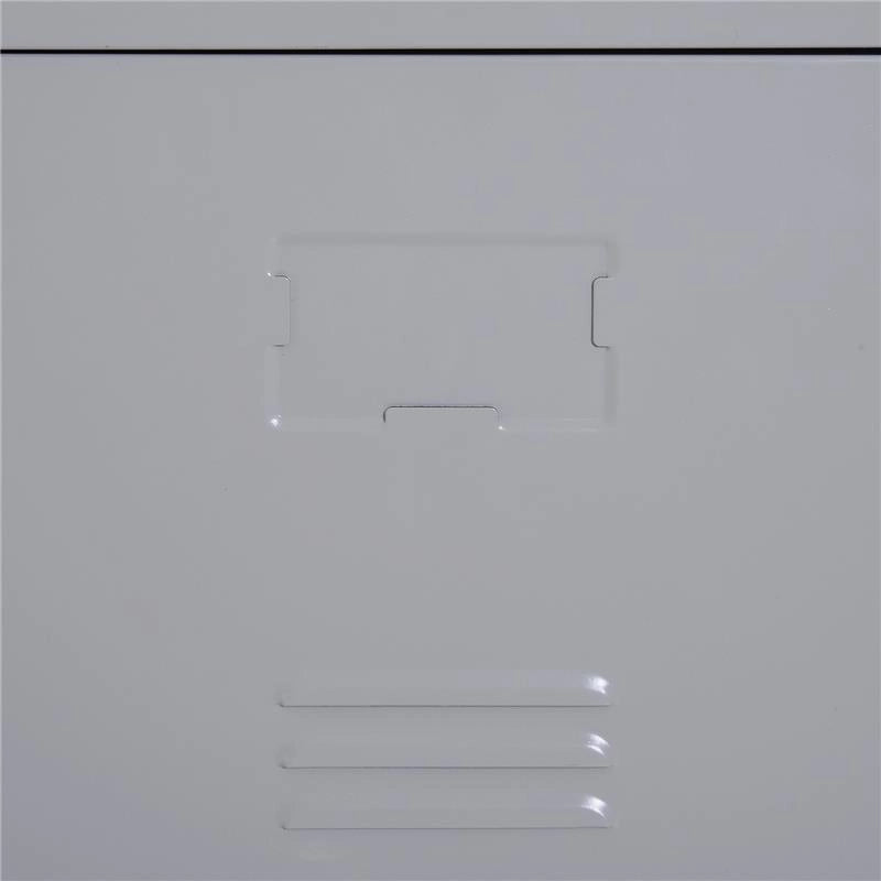ARMADIETTO GUARDAROBA IN ACCIAIO 4 RIPIANI 2 PORTE CON CHIUSURA DI SICUREZZA GRIGIO 38X46X180CM