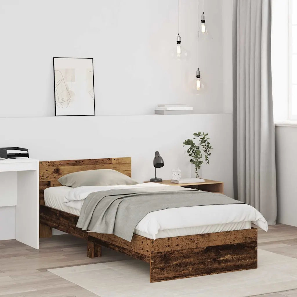 Struttura del letto Legno vecchio 90 x 190 cm Legno multistrato 871657