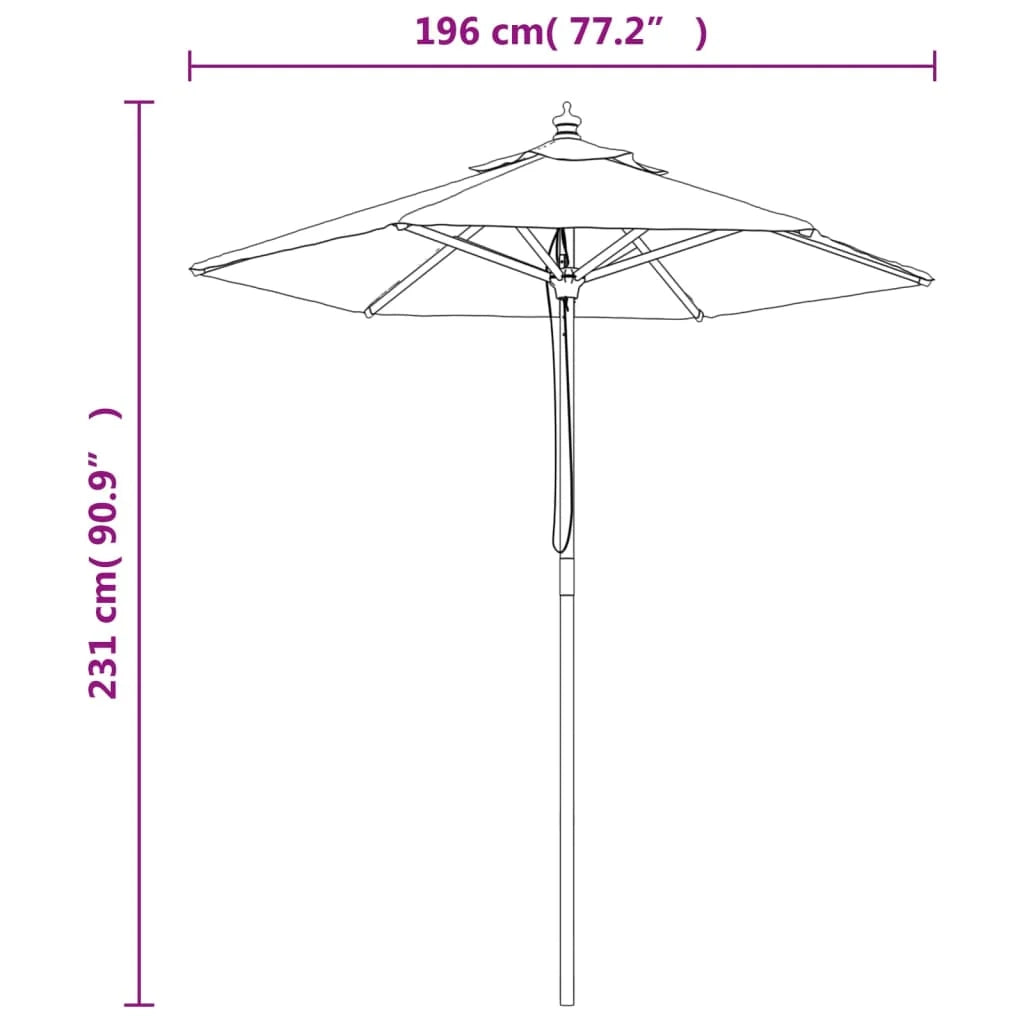 Ombrellone da giardino con palo in legno 196 x 231 cm colore sabbia 02_0008352