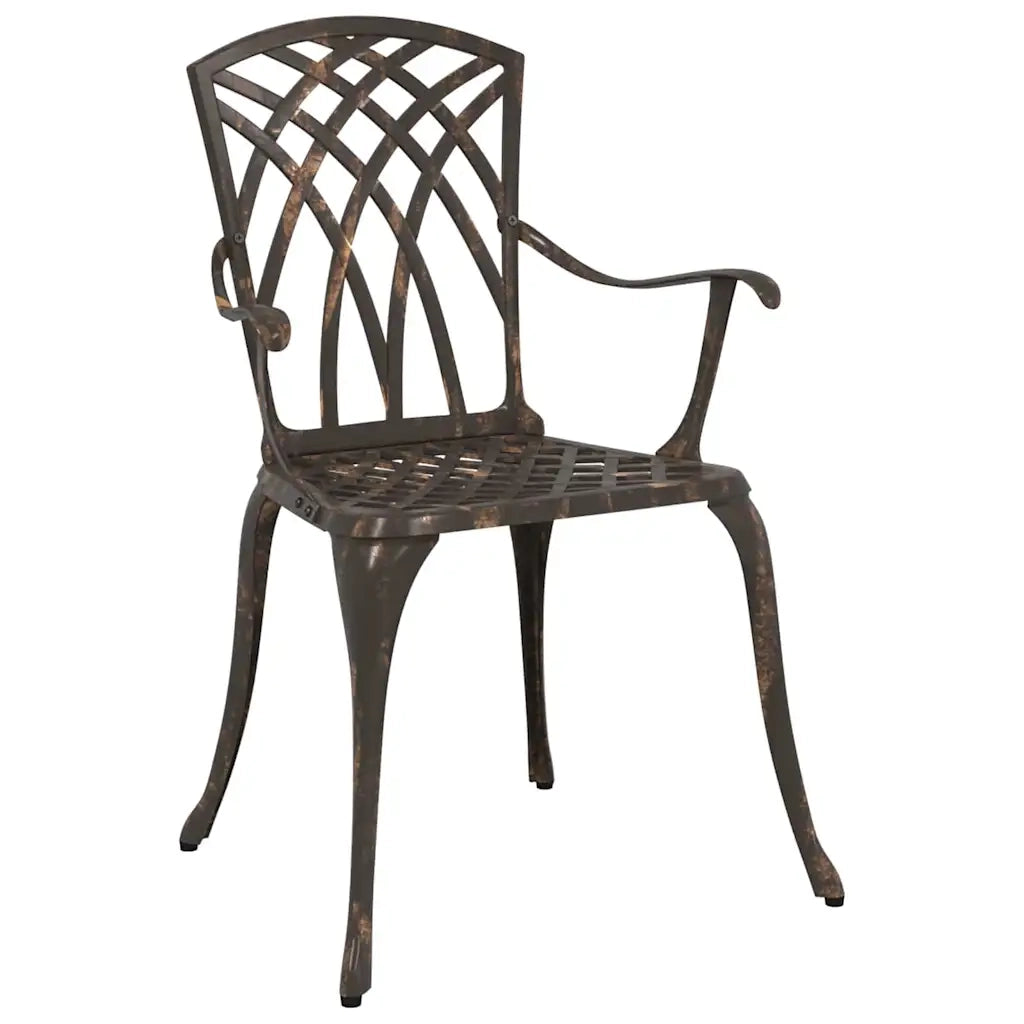 Set di Tavolo da Giardino 5 pcs Bronzo Alluminio pressofuso 3334760