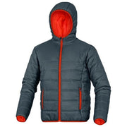 Deltaplus DOONGRXX MACH 2 Piumino Imbottito Poliammide Chiusura Zip Anti-freddo Cappuccio Fisso 2 Tasche colore Grigio-Arancio
