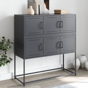 Credenza-Buffet-Armadio da cucina Antracite 100,5x39x107 cm in Acciaio 227207