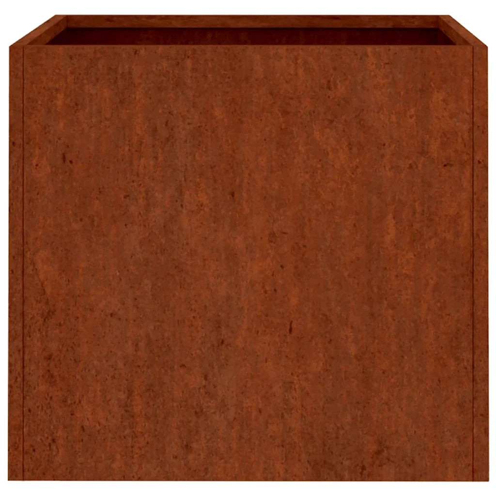 Fioriere 2 pz 49x47x46 cm Acciaio Corten 821552