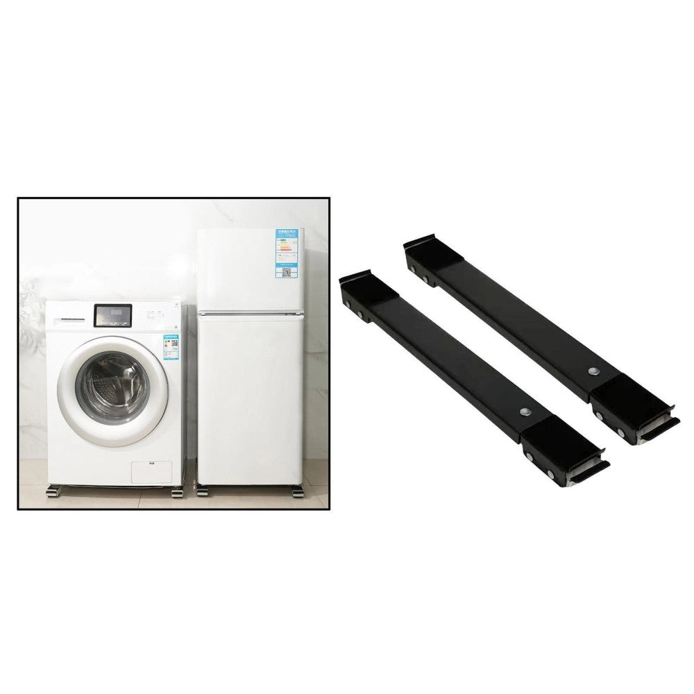 Trade Shop - Set 2 Piastre Basi Staffe Supporto Con Ruote Per Spostare Frigorifero Lavatrice -