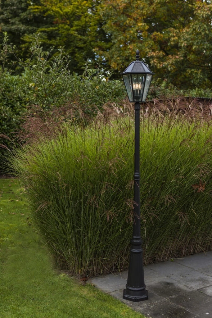 Paletto da giardino Lutec London solare marrone IP44