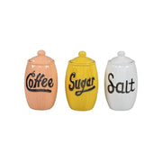 1 Pezzo Barattolo da Cucina in Ceramica Rural Sale Zucchero o Caffè 1000 cc 3 Colori