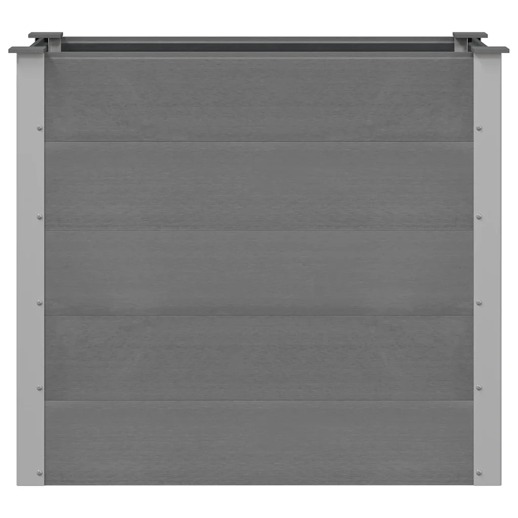 Letto Rialzato da Giardino in WPC 100x50x91 cm Grigio 43604