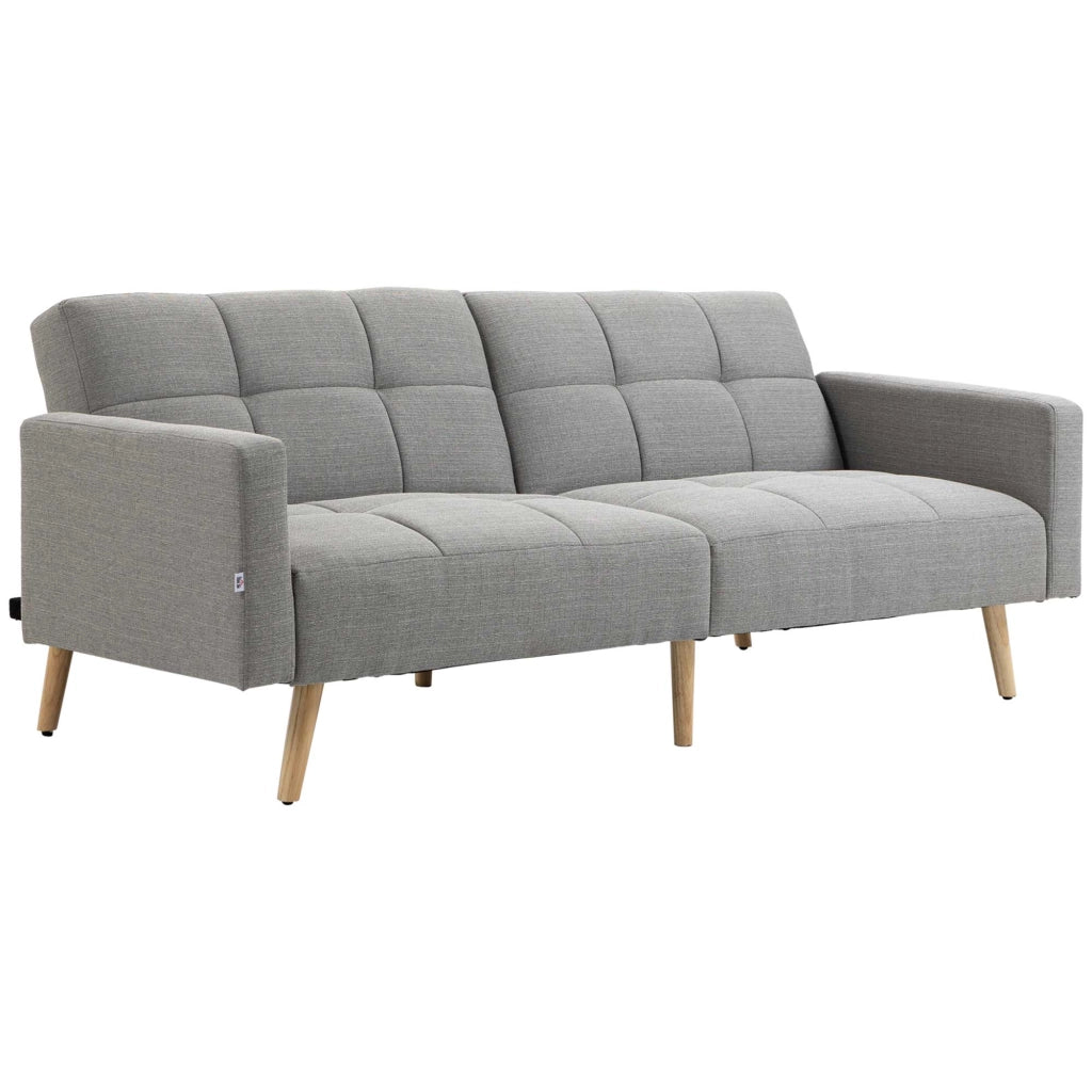 Divano letto 2 posti ¨C zephmum ¨C Grigio tessuto 205x88 cm