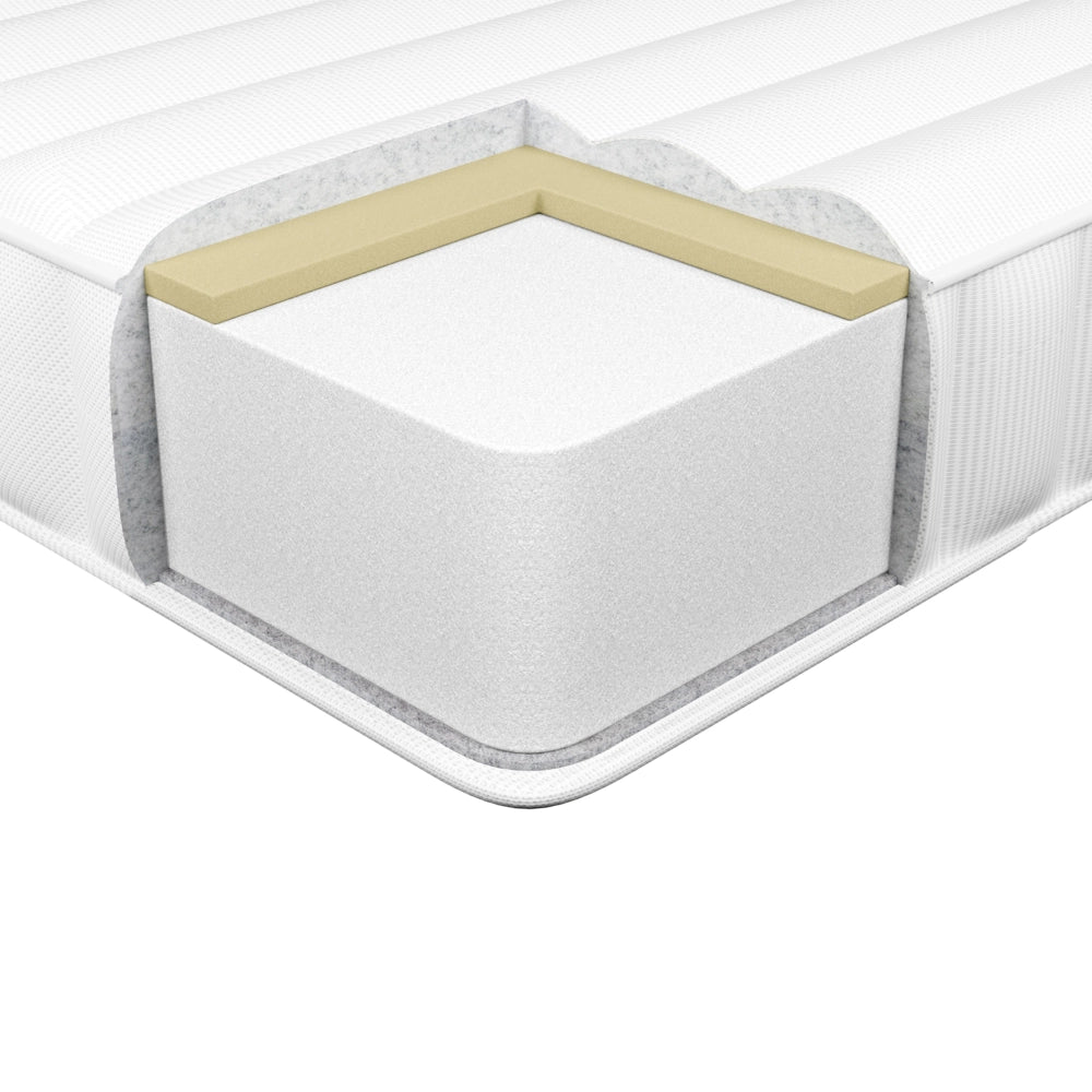 Materasso matrimoniale Memory Foam Imbottitura Poliestere Sfoderabile Bianco 120 x 200 cm massimo comfort
