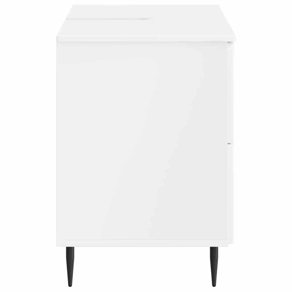Armadio per Lavabo da Bagno ZWOLLE Bianco Lucido 896359