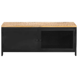 Tavolino da CaffÃ¨ 90x50x37 cm in Legno Massello di Mango Grezzo cod mxl 16291