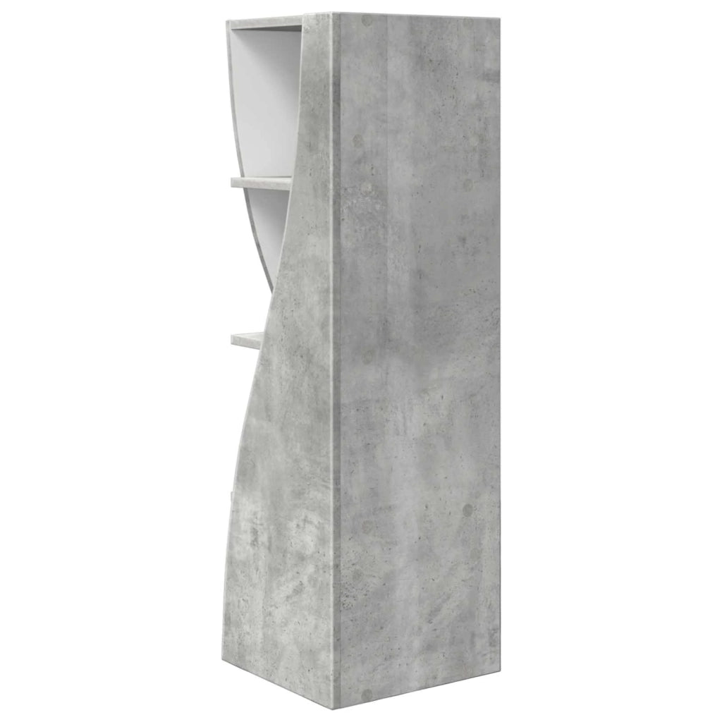 Mobile angolare 32x32x102cm Legno ingegnerizzato Grigio cemento 889858