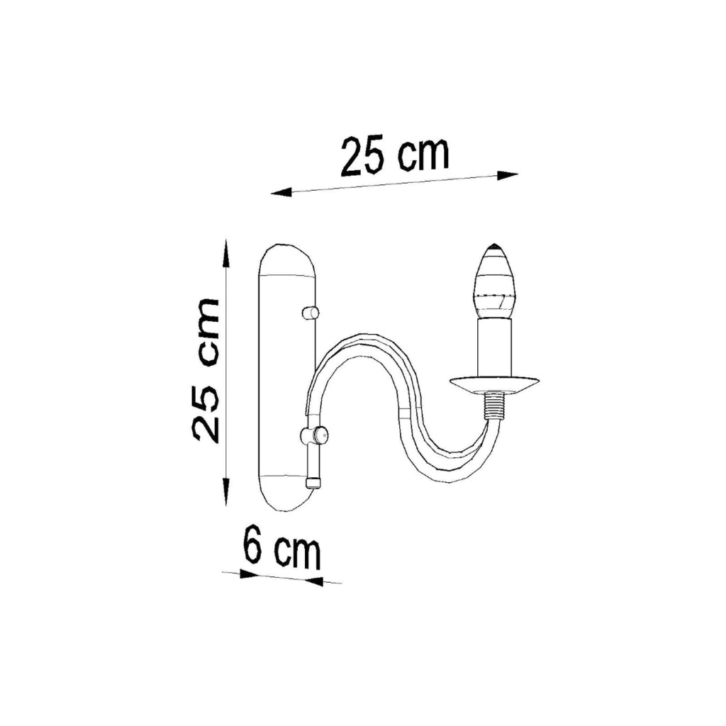 Applique PALADA bianca metallo E14 Pure Lume PU0216
