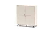 KIT MOBILE CREDENZA MULTIUSO 4 ANTE 123X40X135H CM MODERNO NORDICO