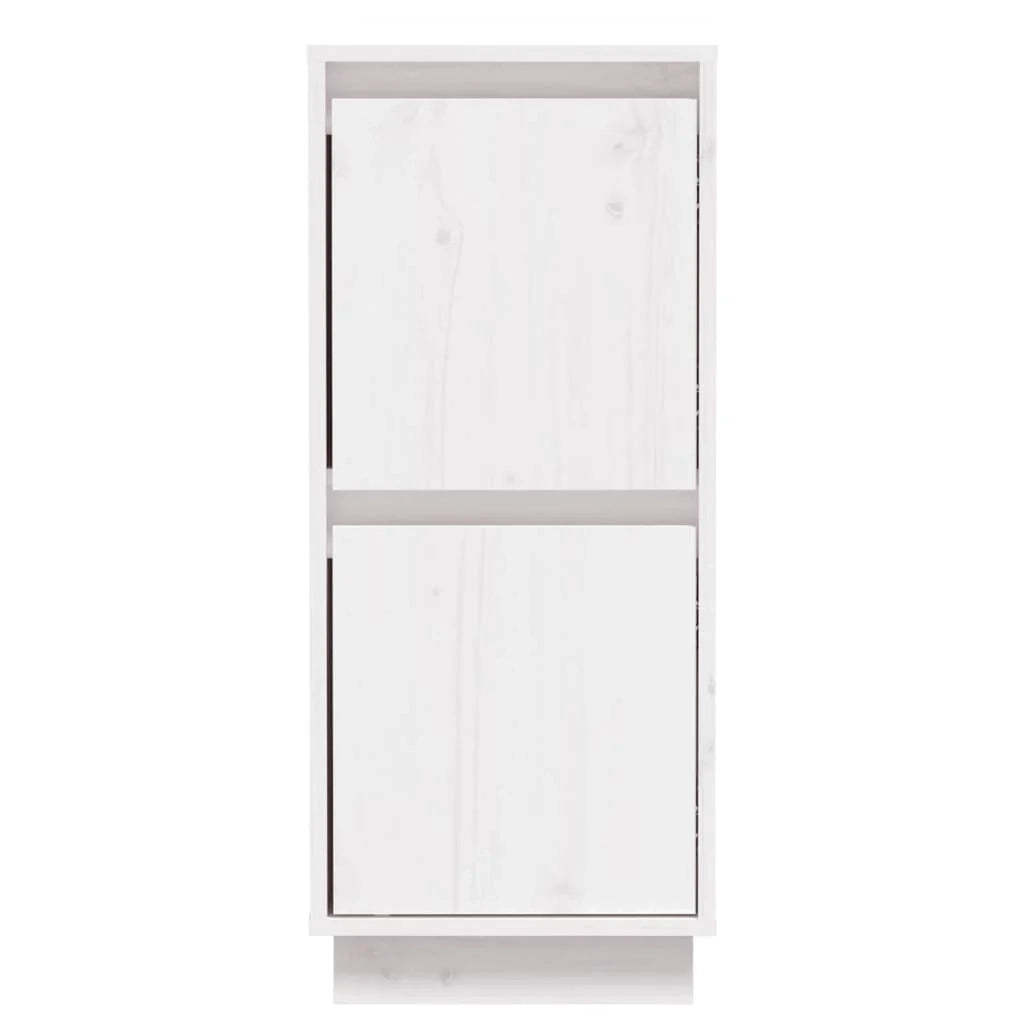 Buffet credenza cassettiera armadio mobile contenitore organizer per cucina soggiorno salotti set da 2 31,5 x 34 x 75 cm legno massello di pino bianco 02_0036654