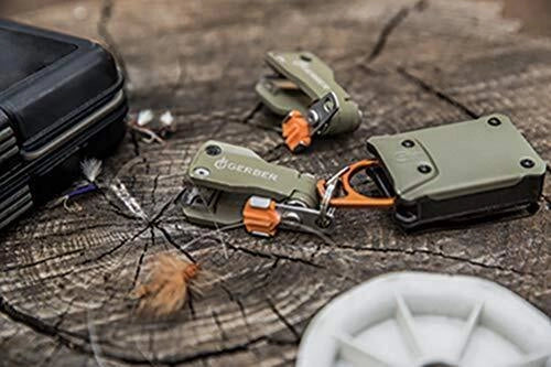 Gerber 30-001436DIP FreeHander Nip and Clip Fishing Multitool 8 funzioni in acciaio inox apertura a una mano colore Verde Oliva