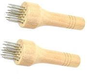 Malta di Carne 2 Pezzi - Acciaio Inossidabile - Manico in Legno - Accessori Cucina - Sostenibile - Facile da Pulire - Spennellatore di Carne