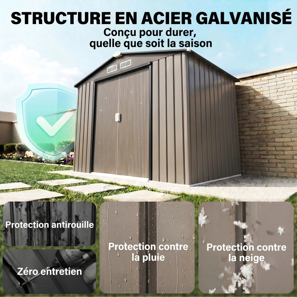 Casetta da Giardino ¨C zephmum ¨C Marrone 213x130x185 cm