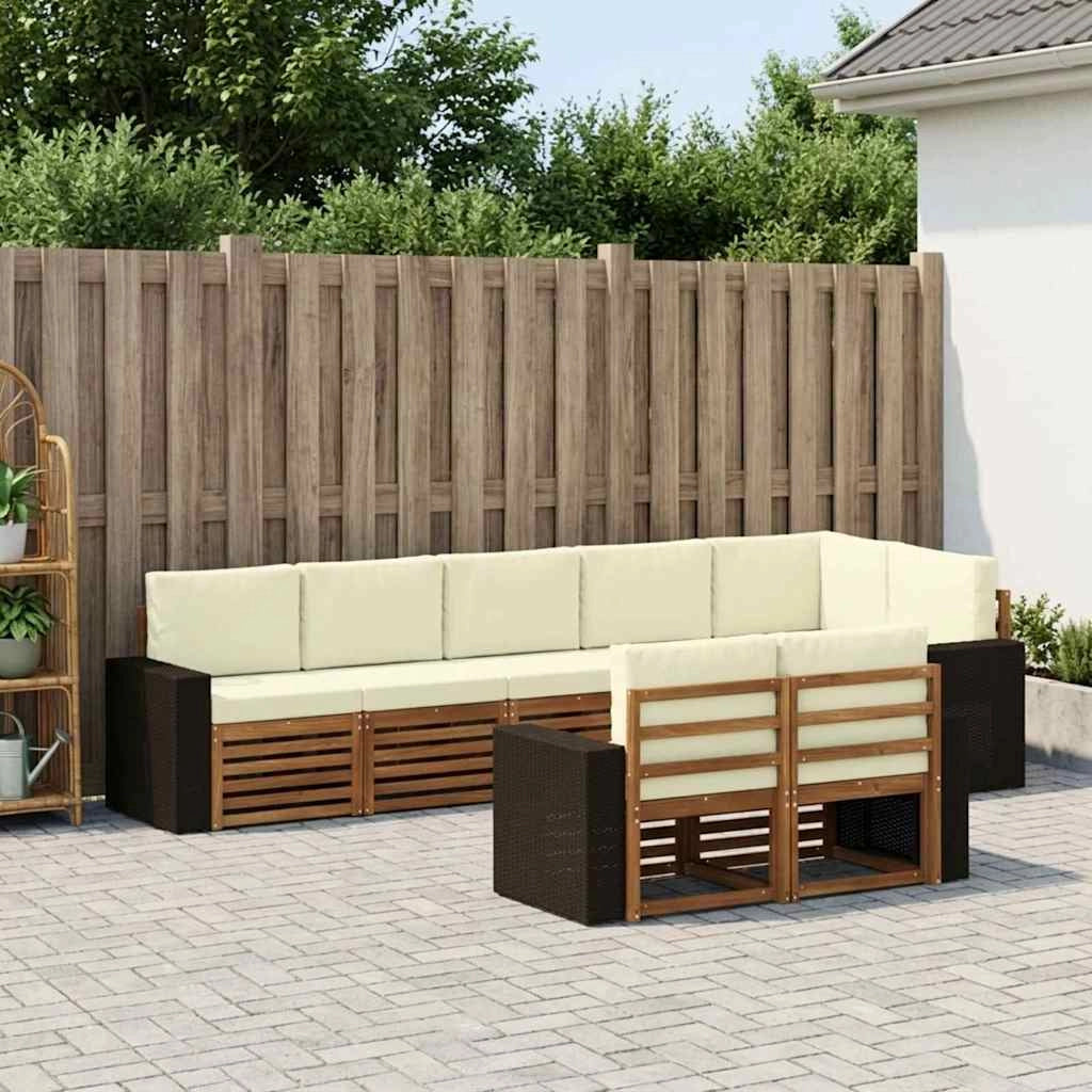 Set di divani da esterno 8 pz Poliestere 3384511