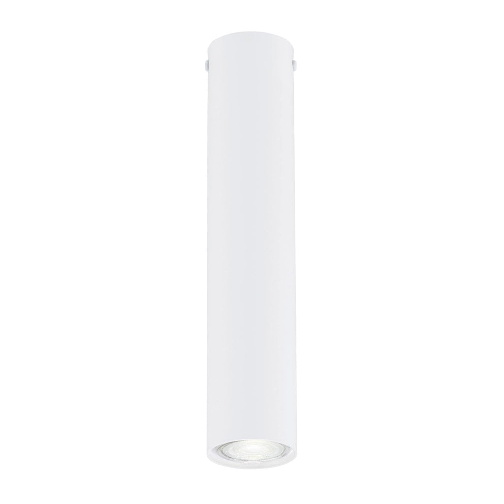 Plafoniera Moderna Faretto Mahadeva 1 Luce Acciaio Bianco 30 Cm